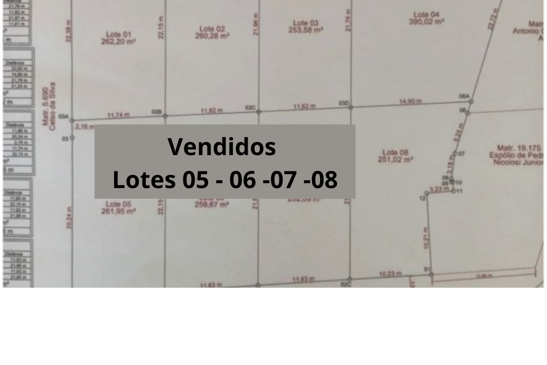 Vendidos Lotes 05 - 06 -07 -08